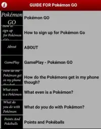 Guide For Pokémon GO 1 Screen Shot 1