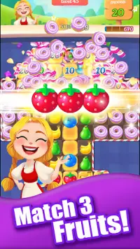 New Sweet Fruit Punch: #1 Free Puzzle Match 3 Game Screen Shot 0