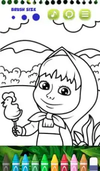 Masha Bear - Masha and The bear Coloring games Screen Shot 3