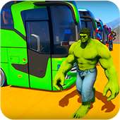 Superheroes Bus Stunts Racing
