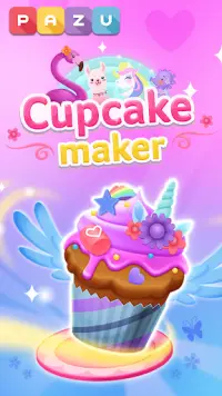 カップケーキメーカー-子供向けの料理とベーキングゲーム Screen Shot 0