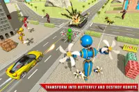 बटरफ्लाई रोबोट कार गेम: ट्रांसफॉर्मिंग रोबोट गेम्स Screen Shot 1