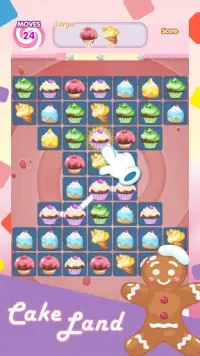 Cake Land - Pertandingan Garis 3 Screen Shot 1