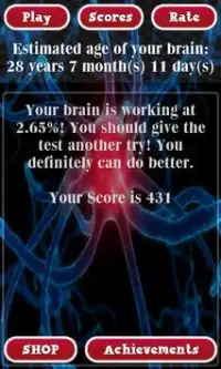 Brain age Test Screen Shot 2