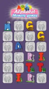 El alfabeto Juegos de memoria Screen Shot 2