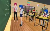 Anime School Girl High School Teacher Simulator 3D Screen Shot 2