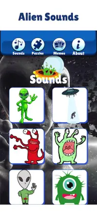 Space Games For Kids: Aliens Screen Shot 1