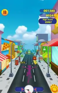 Panther Surfer Pink : Bus & Subway Dash 3D Screen Shot 2