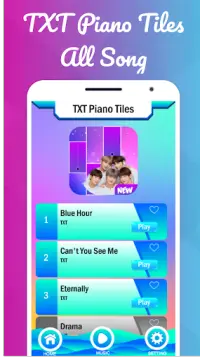 TXT Piano Tiles All Song Screen Shot 0
