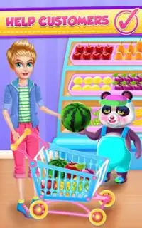 Panda Supermarket Kids Game Screen Shot 2