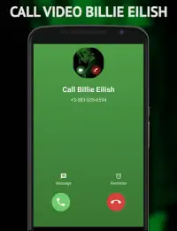 Call Video Billie Eilish - Fake Chat & Video Call Screen Shot 2