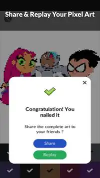 Coloring By Number Teen Titans Go Pixel Art Games Screen Shot 3
