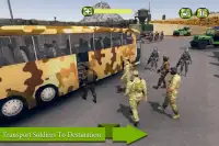 Us army soldiers transport- military bus transport Screen Shot 1