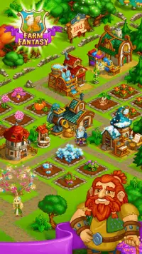Farm Fantasy: Feliz Dia Mágico e Cidade Mágica Screen Shot 0
