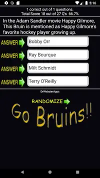 Trivia & Schedule Bruins Fans Screen Shot 3