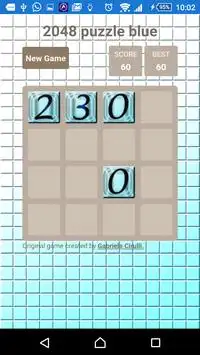 2048 puzzle blue Screen Shot 4