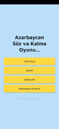 Azeri Söz ve Kelime Oyunu : (Azerbaycan) Screen Shot 0