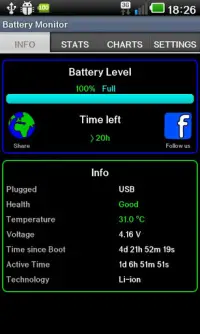 Batteria Monitor Widget Screen Shot 2