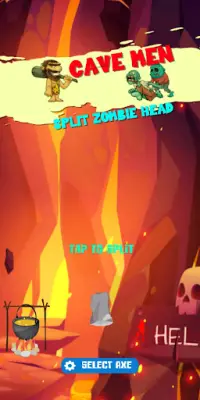 Cave Man Split Zombie Screen Shot 2