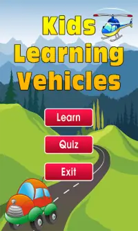 Kids Learning Vehicles Screen Shot 0