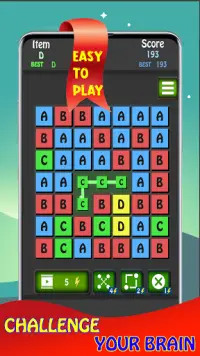 Merge Chain™ : Drag & Merge Block Puzzle - A to Z Screen Shot 1