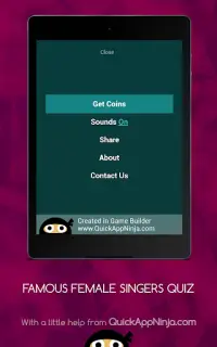 FEMALE SINGERS QUIZ Screen Shot 20