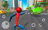 Stickman Rope Hero Spider Fight Miami City Crime Screen Shot 0