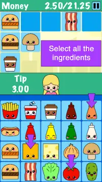 Burger Memory Game Screen Shot 1