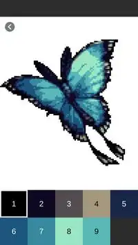 бабочка Цвет по номеру: Pixel Art бабочка Screen Shot 1