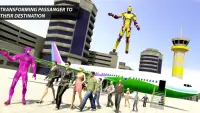 Super heroi avião piloto robô: avião jogos Screen Shot 5