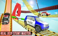 Police Prado Jeep Stunts Racing - Jeep Stunts Screen Shot 2