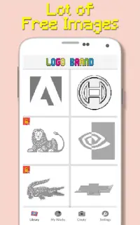 Logo Marque Couleur Par Numéro - Pixel Art Screen Shot 1