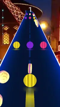 Anime Road Tiles:Roll Colour Ball Dancing Road Run Screen Shot 0
