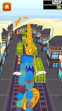 Subway Sonic Runner 3D Screen Shot 1