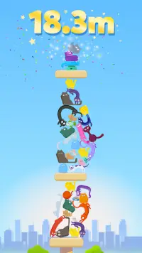 Cat Stack - Cute and Perfect Tower Builder Game! Screen Shot 11