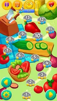 食品の試合 - 無料のマッチ3つのパズルゲーム Screen Shot 4