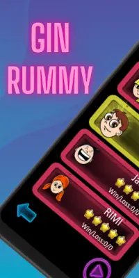 Gin Rummy Card Game Free Screen Shot 0