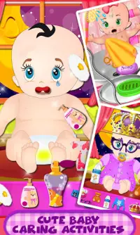 Pregnant Mommy And Newborn Twin Baby Care Game Screen Shot 5