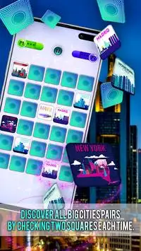 बड़े शहर 🗽 स्मृति खेल Screen Shot 3