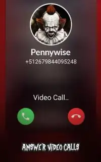 Pennywise Scary Clown Video Call Simulator Screen Shot 1