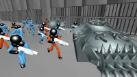 Stickman Prison Battle Simulat Screen Shot 1