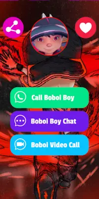 Boboi Boy Video Call & Chat Screen Shot 1