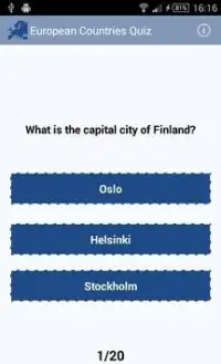 European Countries Quiz Screen Shot 1