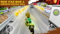 Star Motorbike Highway Attack  Race free game Screen Shot 2