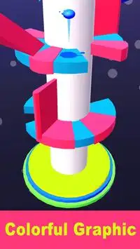 Helix Spiral Jump Balls : Fire Helix Ball Jump Screen Shot 2
