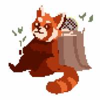 Red Pandas Pixel Art Color By Number