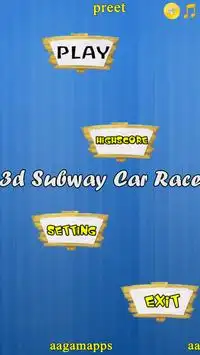 3d Subway Car Race ! Screen Shot 0