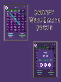 Country Word Search Puzzle Screen Shot 4