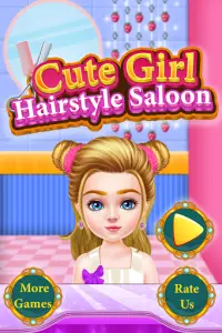 Salon de coiffure pour fille mignonne Screen Shot 0