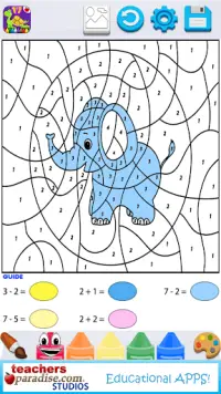 Kids Math Paint by Number Game Screen Shot 1